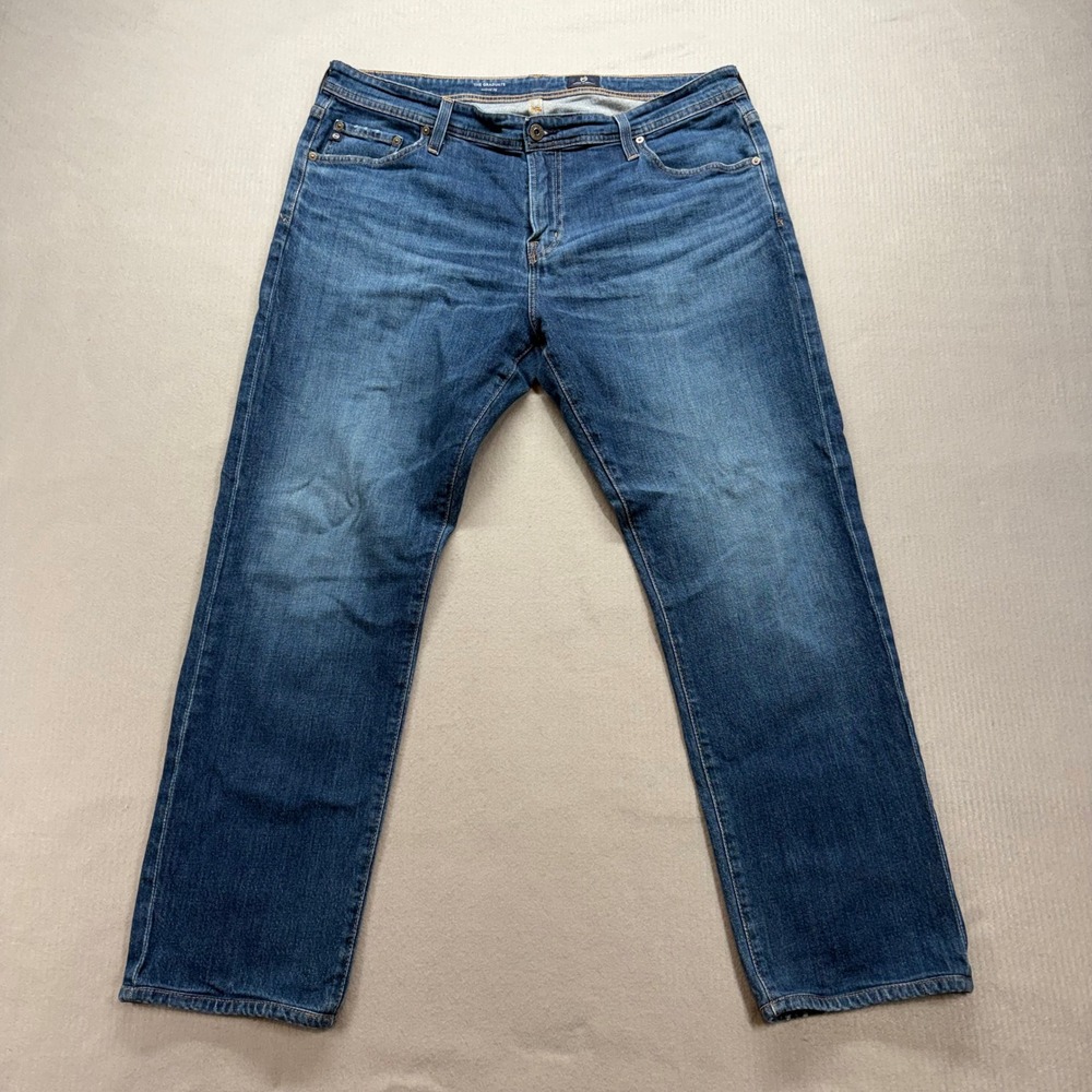 AG Adriano Goldschmied The Graduate Jeans Mens 38x34 Blue Tailored Leg Denim